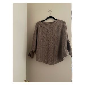 LOFT Beige Knitted Sweater Poncho!
